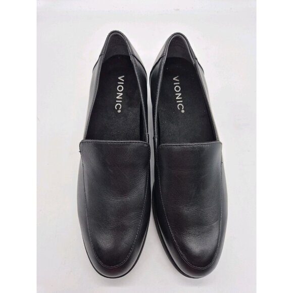 Vionic Shoes Womens Size 7 Kensley Slip On Loafer Black Leather Comfort (251) - Picture 6 of 11